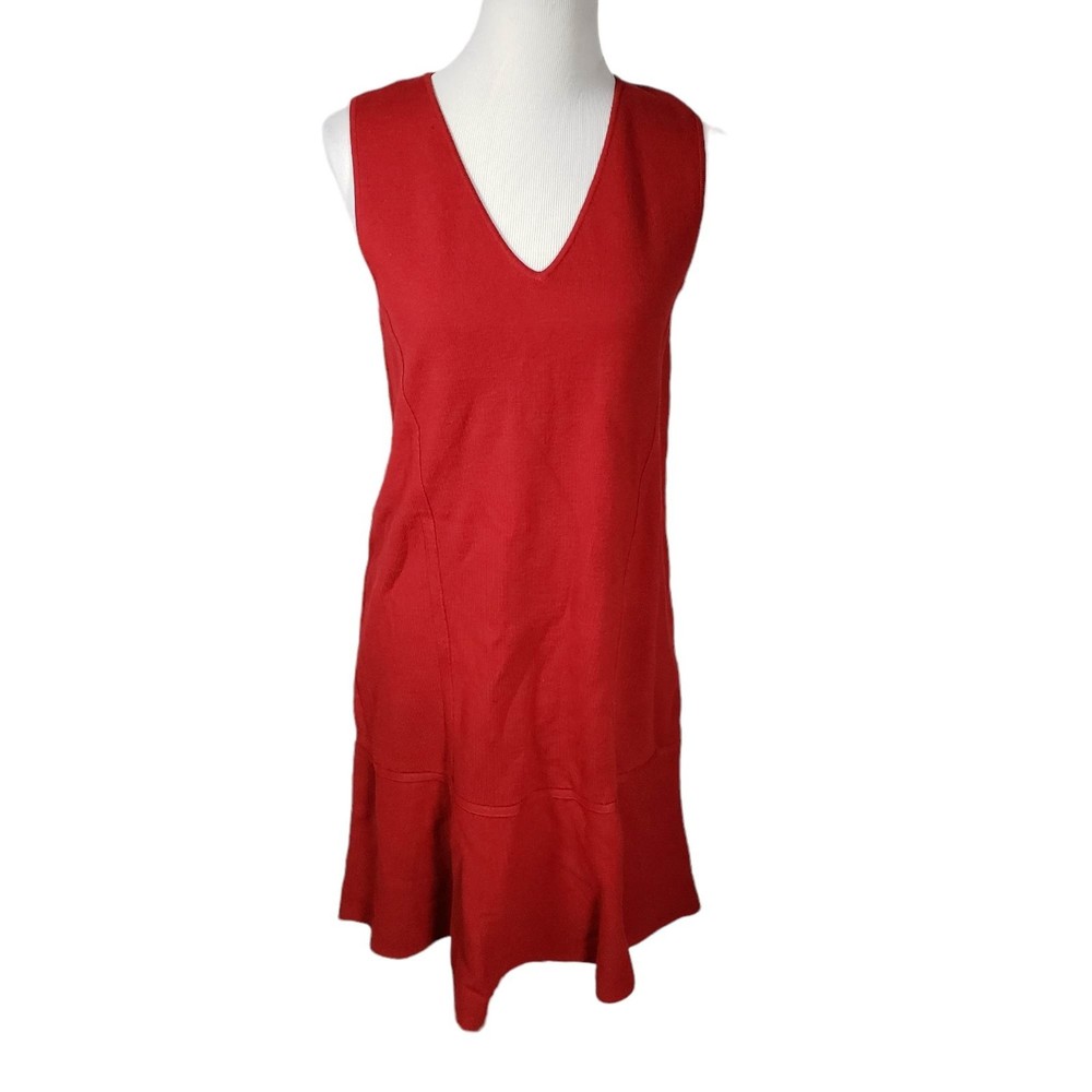 Ann Taylor Factory Women's Medium Red Sleeveless Knit Sweater Dress NWT